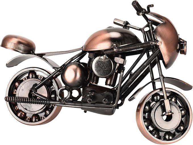 Metal Motorcycle Model - Collectible Moto Decor, Ideal Motorcycle Gifts for Men, Handcrafted Metal Replica for Study/Office/Living Room Decoration