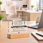 Thank You & Appreciation Gifts Bulk for Coworkers, Friends, Women and Men, Inspirational Gift Ideas, Motivational Desk Decor for Office Home, 4 x 4 Inches, Set of 2