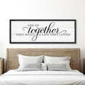 Rutiyoka Farmhouse Wall Decor: 'and so Together They Built a Life They Loved' Sign, 41.3''15'' Framed Wood Wall Art for Bedroom Couples Room Decor (Black Frame)