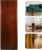 Heavy Duty Wooden Umbrella Stand for Entryway with Weather Resistant Finish Ample Storage for Multiple Umbrellas Classic Walnut Color Indoor Organizer for Home and Office