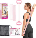 6 Gear Adjustable Resistance Bands, Fitness Resistance Bands Exercise Bands with Comfort Grips, Unisex, for Arms, Chest Extender, Home Workout, Fitness, Pilates