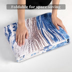 Ciicool 2x6 Washable Runner Rug, Modern Abstract Swirl Soft Hallway Rugs Runner, Non-Slip Thin Accent Rug Lightweight Blue Brown Print Distressed Carpet for Laundry Entryway Bedroom Kitchen Indoor