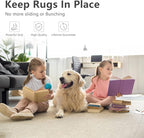 Non Slip Area Rug Pads Non Skid Rug Gripper 2x4 Feet Extra Thick Pad Anti-Slip Carpet Rug Mats for Hardwood Surface Floors, Keep Rugs Safe and in Place (2 x 4 Ft)