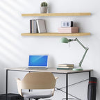 Sorbus Floating Shelves for Wall - 48 Inch Long Bathroom Shelves, Wall Decor for Bedroom, Kitchen, Living Room & Book Storage - Mounted Floating Shelf with Invisible Brackets (Maple Wood, 2 Pack)