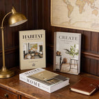 3 PCS Faux Decorative Books for Home Decor-Coffee Table Books Decor-Aesthetic Fake/Faux Books for Decoration,libros Decoration for Coffee Table, Shelf Accessories (3-Home Create Habitat)