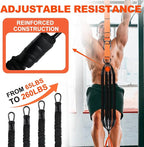 Pull Up Assistance Bands 65-260lbs, 4 Heavy Duty Pull Up Resistance Bands with Fabric Feet/Knee Rest for Pull Up Bar, Body Strength Training, Home Gym Fitness