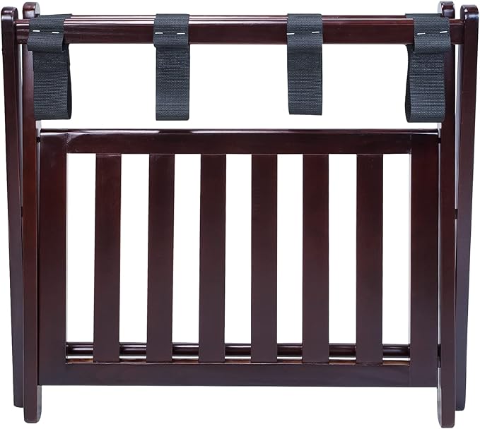 Casual Home Luggage Rack with Shelf, Espresso