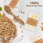 SCENTORINI Wax Melts, Premium Wax with Essential Oil, Natural Dried Flower, Rose, Lavender, Jasmine, Scented Wax Melts, 70.9g x 3, for Women/Men