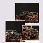 Pilipane Metal Car Figurine Vintage Antique Handcrafted Iron Decorative Model Ornament for Home Entryway TV Cabinet Wine Cabinet Decor (Silver)