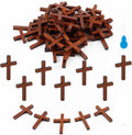 Yomirduy 50 Pack Wooden Crosses, Wall Crosses Small wooden Crosses for Crafts, Small Crosses, Easter Egg Fillers