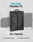 Travel Vacuum Compression Bags | Large 30L 2-Pack | Waterproof & Reusable | Space Saver Bags for Luggage | Wireless Pump Included