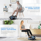 Under Desk Elliptical Machine, Ellipse Exerciser as Seen on TV for Seniors with Remote Control & 12 Adjustable Speeds, Elliptical Machine for Home