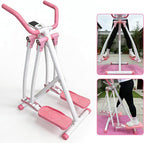 ZeHuoGe Air Walking Elliptical Machine - Foldable Cardio Cross Trainer Glider for Full-Body Low-Impact Exercise with LCD Display Ideal for Home Gym