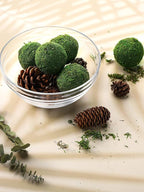 Biubee 12Pack Decorative Faux Dried Moss Balls- 2.2" Artificial Green Plant Mossy Globes Handmade Sphere Moss Gift for Home Dough Bowl Vase Chinoiserie Decors Party Wedding Display