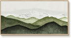 Large Framed Sage Green Abstract Wall Art for Living Room, Minimalist Modern Painting Print Canvas Artwork for Walls, Horizontal Abstract Wall Decor for Bedroom Home Office, 30x60 Inch