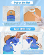2 Pack Hat Organizer for Baseball Caps, Strong Adhesive Hat Rack for Wall, Multilayer Hat Storage Display Holder, Wall Mounted Hats Hooks Hold up to 18 Hats for Closet Door and Bedroom (White)