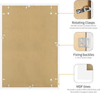 24x36 Picture Frame White Set of 3, Display Pictures 20x30 with Mat or 24 x 36 Without Mat, Poster Frames 24x36 for Wall Hanging Horizontal and Vertical
