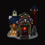 Christmas Village Creamery - Lighted Musical Snow Village Collectible Building Houses - Perfect Addition to Your Christmas Indoor Decorations & Holiday Displays - Made of Resin