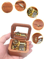 Sinzyo Anastasia-Once Upon a December Music Box Vintage Musical Boxs for Birthday Gift Valentine's Day Christmas Day(Musical Note Rosewood Box)