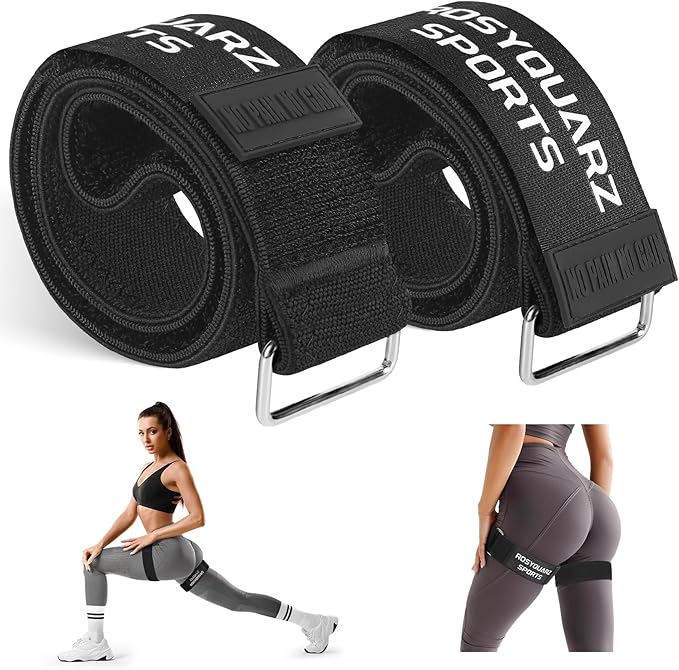 Booty Bands for Working Out, Blood Flow Restriction Bands for Women/Men, Adjustable Velcro Occlusion Resistance Bands BFR Training Bands for Glutes & Hip Building 2 Pack
