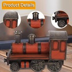 Classic Car Model Ornament Resin Vehicle Figurine 5.31inch Vintage Desk Decor Photo Prop Gift for Office Bedroom Cafe- Locomotive