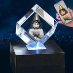 3D Crystal Photo Personalized,Customized Birthday Gifts for Women,Wife Baby, Girlfriend,Him,Custom Anniversary,Memorial Gifts