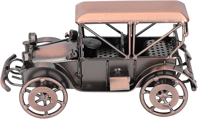 Pilipane Antique Vintage Car Model Iron Industrial Design Retro Classic Car Ornament for Home Decoration Collector Gift 20 x 11.5cm (Antique Brass)
