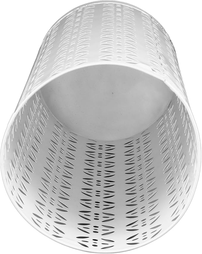 Zerodis Large Round Hollow Design Metal Umbrella Holder, Stylish Gold Finish Steel Umbrella Stand for Entryway, Home Office, and Outdoor Use (S)