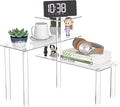 Sezanrpt Clear Countertop Corner Organizer Shelf 16.9x16.9x15.6 inch, 3 Tier Acrylic Organizer Corner Shelf for Bathroom, Kitchen, Study Room, Spice Jars, Coffee Bar, Dresser Table, Books
