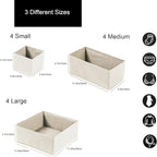 Drawer Organizer Clothes,12Pcs Dresser Drawer Organizers Foldable Closet Organization and Storage Dividers for Underwear, Sock, Baby Closet Organizer (Beige)