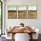 BINCUE Large Wildflower Wall Art Set Vintage Canvas Wall Decor Nature Wilderness Farmhouse Art Print for Living Room Bedroom Office 24x36 Inches