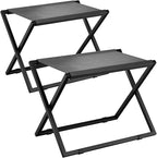 IBUYKE Luggage Rack for All Suitcase Sizes,Foldable Suitcase Stand,Metal Luggage Holder,Easy to Assemble for Bedroom Living Room Hotel,Black TLR001B-2