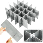 Blosssound 15 Pcs 5.12 Tall Drawer Divider Adjustable Drawer Organizer DIY Ultra Deep Storage Organizer Separator with Fixed Buckle for Underwear Socks Dormitory Office Kitchen Bedroom(Grey)