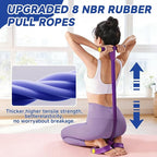 Pedal Resistance Bands with Handle, 8 tube/10 Tube Stretch Bands, Fitness Shaping Yoga Exercise Equipment, Natural Rubber Tension Rope, for Abdominal, Leg, Arm and Back Slimming Training