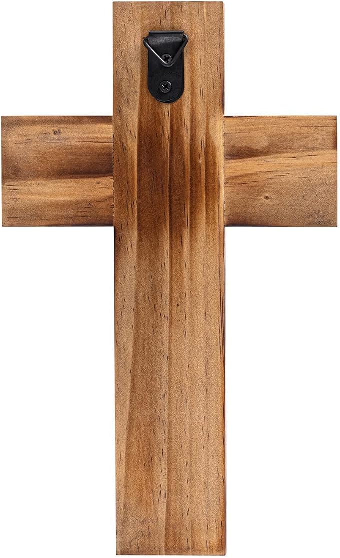 Wall And Table Wooden Cross Christians Cross Spiritual Religious Gifts With Hook On Hanging Wall Or Table With Love For Church Home Room Decoration For Christmas (5 colors available)
