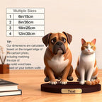 Personalized Photo Pet Cartoon Style Ornament Custom 3D Pet Statues From Photos Pet Memorial Desktop Display Customized Cartoon Figurine Desktop For Office Bedroom Gift'S For Dog Cat Lovers (Pet cartoon)