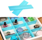 8pcs DIY Plastic Drawer Organizer Adjustable Drawer Dividers for Home Tidy Closet, Socks, Underwear, Office School Supplies, Kitchen Utensil Tools (Blue)