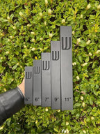 A&S Mezuzot Modern Concrete Mezuzah Case with Scroll, Easy Peel and Stick Mezuza (Black+ Engraved Shin, 11 Inches)