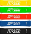 Serious Steel Fitness Mini Resistance Loop Bands | Rehab and Prehab Stretch Bands | 12" Exercise Workout Bands (Sets of 5 Pack and Sets of 10 Pack Trainer Options Available!)