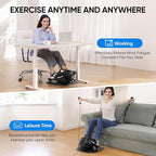 Under Desk Elliptical Machine, 3-in-1 THERUN Electric Leg Exerciser for Seniors, Fully Assembled Portable Seated Pedal Exerciser w/Remote Control, 16-Level Speeds & Resistance