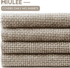 MIULEE Pack of 4 Couch Throw Pillow Covers 22x22 Inch Khaki Soft Decorative Chenille Pillow Covers Farmhouse Accent Cushion Covers for Boho Home Decor Sofa Bedroom Living Room