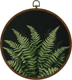 Retro Botanical Wall Art Decor, Boho Wildflower Ferns Plants Canvas Prints Round Wall Art, Vintage Wall Hanging Door Artwork Decor for Farmhouse Bedroom Living Room Gallery 10x10i(MG06)