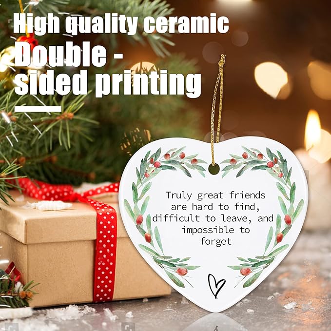 Friend Gifts for Women, Jocidea Christmas Ornaments for Friend Gift for Your Friend Thinking of You Gifts for Best Friend Friendship Gifts for Women Friends Bridesmaid Gifts - Friend Xmas Gifts
