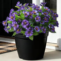Fake Artificial Flowers for Outdoors Decoration,4 Bundles Silk Faux Spring Flowers with Plants Leaves UV Resistant for Planter Front Door Porch Yard Patio Window Box Home Indoor Decor