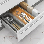 Bamboo Drawer Organizer 8"*4"*2", Bamboo Storage Box for Clothes, Dresser Makeup, Kitchen Utensil, Office Supplies