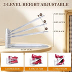 Adjustable Shoe Slots Organizer,36PACK Transparent Shoe Stackers Shoe Rack Holder Shoe Space Savers Double Layer Stack Shoe Racks for Closet Organization(Transparent)
