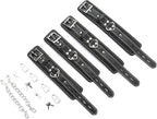 EXREIZST Expandable 3 in 1 Spreader Bar Set with Bag and 4 Premium Soft Pad Leather Straps with 2 Chains Adjustable Home Yoga Bar Kit, Black