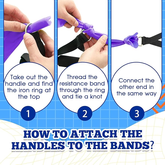 2 Pcs Resistance Band with Handles Chair Exercise Equipment for Seniors Physical Therapy Band Gifts for Elderly Women Rehab, Physical, Grandma, Grandpa