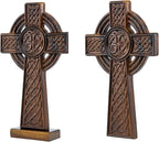 DAICAT - Hand-carved Wooden Celtics Wall Cross, 10 Inch Celtic Cross for Home Decor, Spiritual and Religious Wall Art Décor, Unique Gift for Birthday, (No 4)