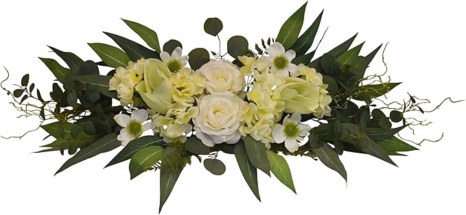 V-MAX 28"" Ivory Rose Magnolia Swag, Cream, CYX23220
